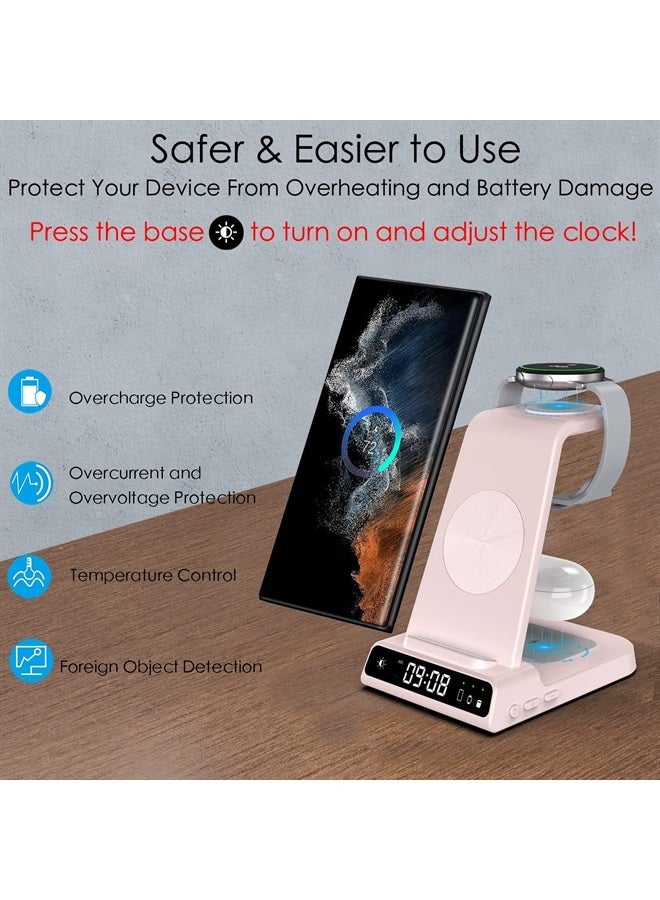 NeotrixQI Wireless Charger for Samsung Charging Station, 3 in 1 Android Phone Trio Multiple Devices Charger for Samsung S23 Ultra/Galaxy S22 Ultra/S21/Z Flip 5/Fold 5/Buds, Charger for Galaxy Watch 6/5 Pro/4/3 - Image 3