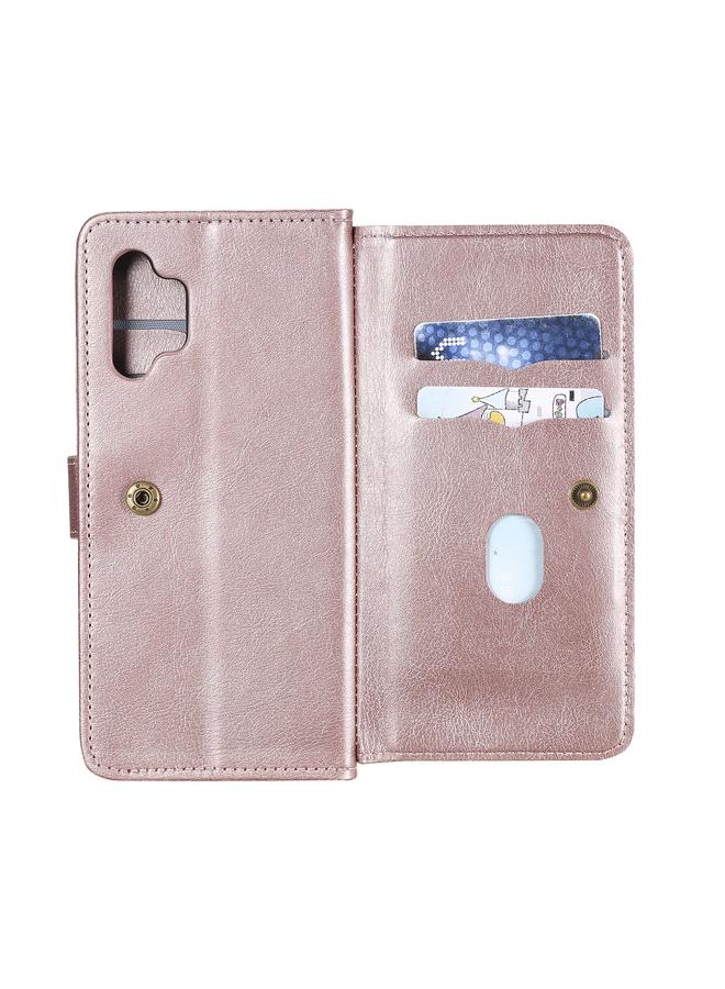 S-TOP Case For Samsung Galaxy A32 4G Multifunctional Magnetic Copper Buckle Horizontal Flip Solid Color Leather Case with 10 Card Slots & Wallet & Holder & Photo Frame - Image 4
