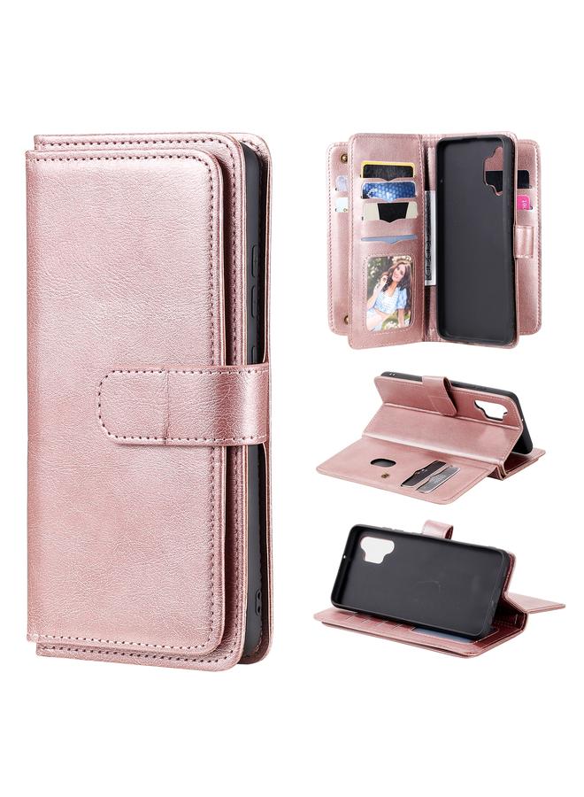 S-TOP Case For Samsung Galaxy A32 4G Multifunctional Magnetic Copper Buckle Horizontal Flip Solid Color Leather Case with 10 Card Slots & Wallet & Holder & Photo Frame - Image 1