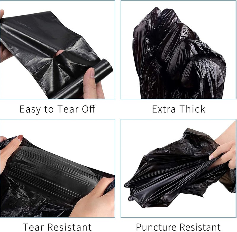Maykela Garbage Bags 150 Pcs,Disposable Trash Bags [45 * 50cm]Trash Bin Bags Bin Liners Plastic Trash Bags Black Plastic Bags for Home Kitchen Roll Bedroom Living Room Office 3 Roll - Image 4