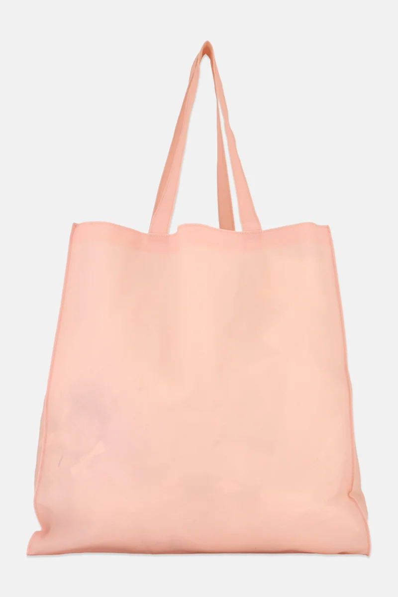 Muy Mucho Women Solid Tote Bag 44 H x 44  L x 14 W cm, Pink