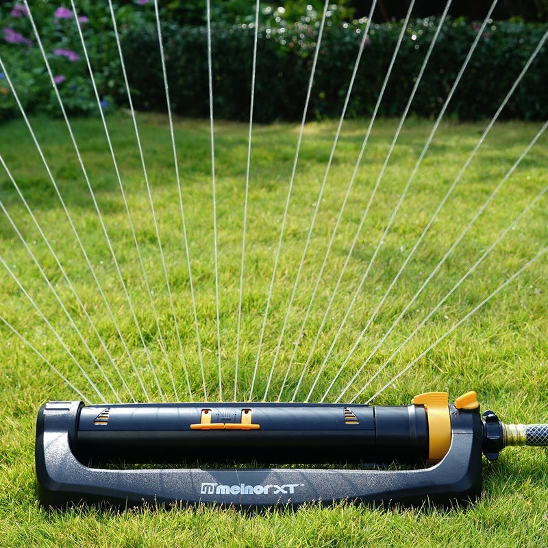 Melnor 65167AMZ XT Turbo Oscillating Sprinkler, 4,500 sq. ft., Quick Connect Bundle, 3-Way Adjustable, Black, Yellow - Image 2