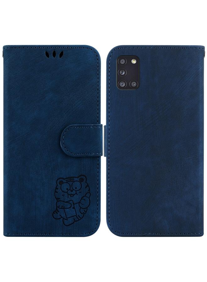 اس-توب جراب لهاتف Samsung Galaxy A31، جراب هاتف جلدي منقوش بنمر صغير - Image 1