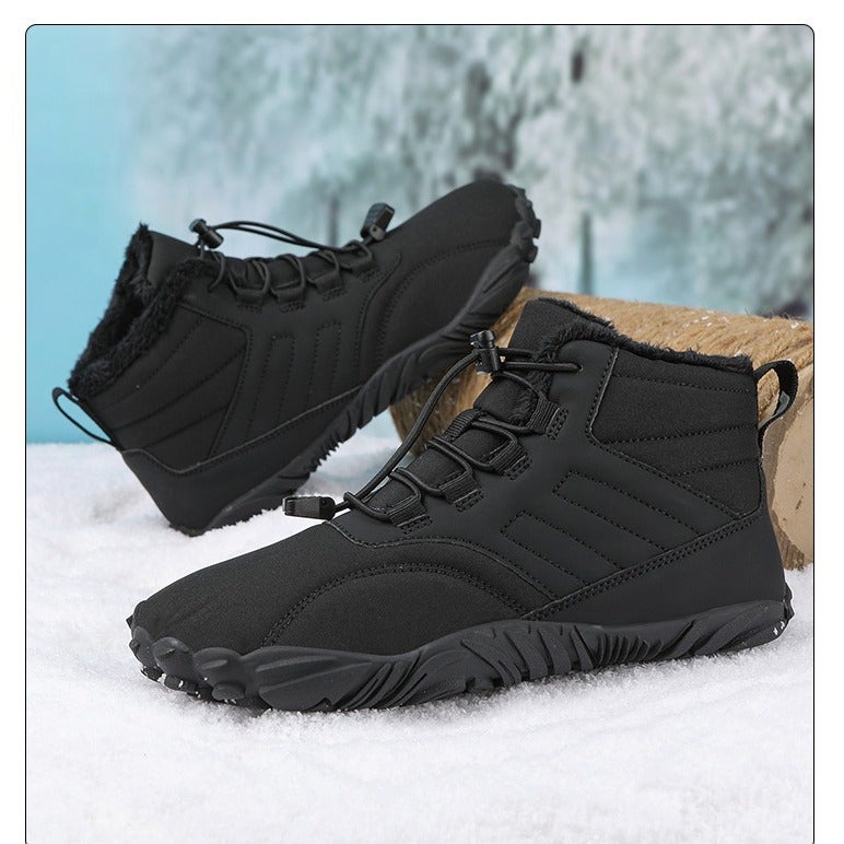 High-Top Snow Boots New Outdoor Hiking Camping Hiking Shoes Skiing Non-Slip Fleece-Lined Warm Plus Size Cotton Shoes - Image 5