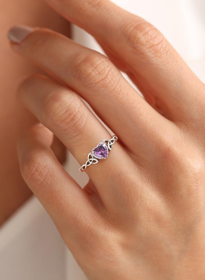ChicSilver Tourmaline Ring October Birthstone Ring Irish Promise Rings for Women 925 Sterling Silver Celtic Ring - Image 3
