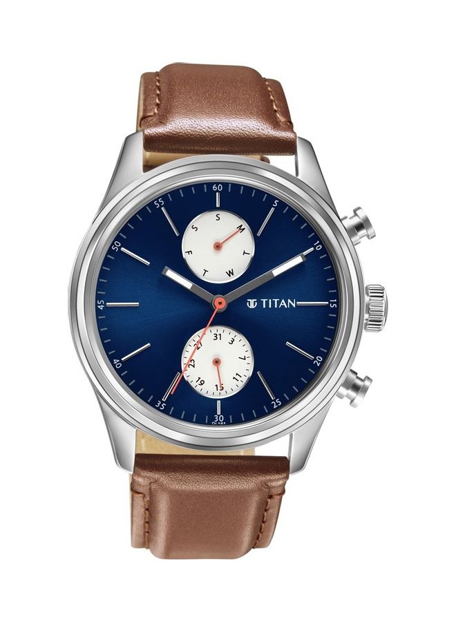 TITAN Men Titan Black Leather Strap Analog Watch - Image 1