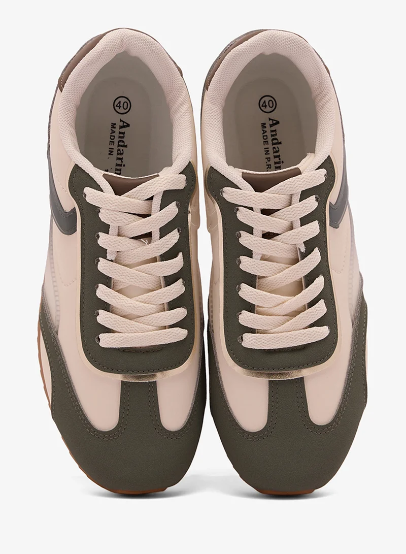 Andarina Green Low Top Lifestyle Sneakers for Women | Best Price UAE