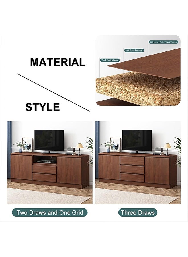Beauenty Modern Minimalist TV Cabinet  Multifunctional TV Cabinet Storage Cabinet with Drawers and Open Shelves Living Room Storage Furniture Suitable for 55-65 Inch TV  - Image 3