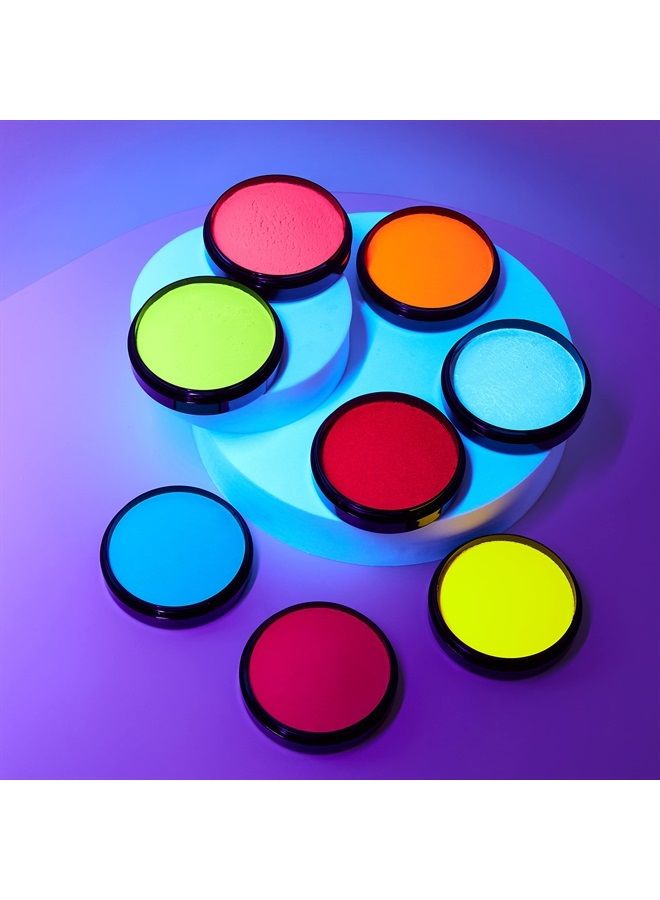 Moon Glow Pro Intense Neon UV Face & Body Paint Cake Pots by Moon Glow - Intense Orange - Professional Water Based Face Paint Makeup for Adults, Kids - 1.26oz - Image 5