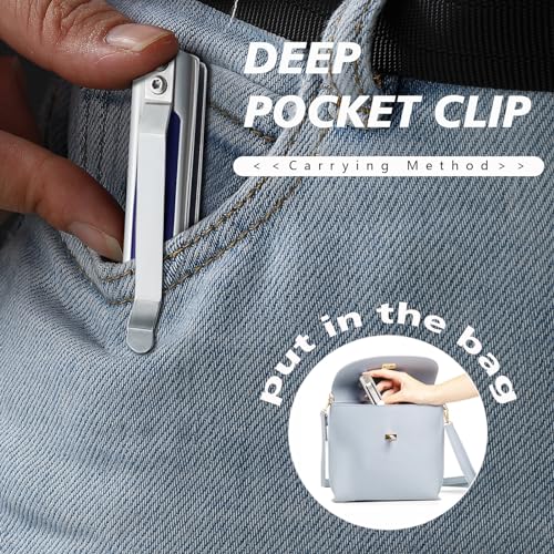 ohmonlyhoo Folding Knife, 3.5 inch Pocket Knife for Men with Pocket Clip, Bluewood Handle Folding Pocket Knife for Outdoor, Foldable Box and Letter Cutter, Blue - Image 4