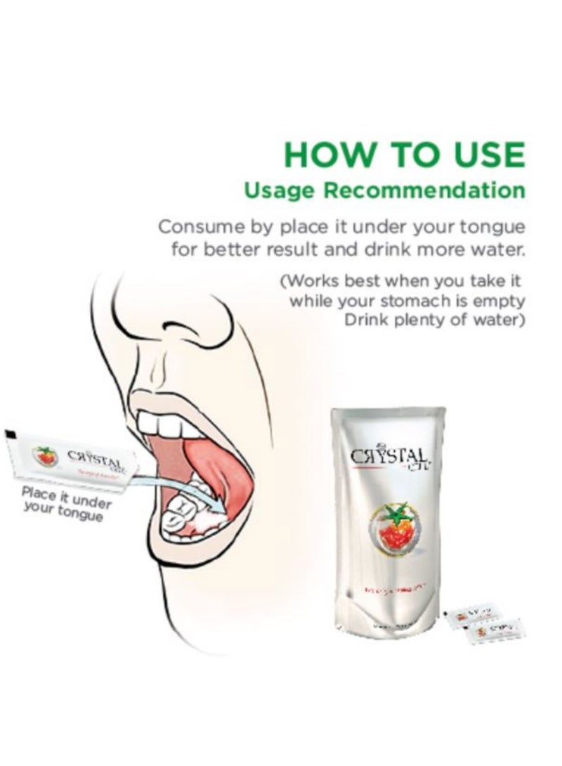 Crystal  Dual Stem Cell Supplement Anti-Aging, Wrinkle Tomato & Berry Extract (14 Sachets) - Image 4