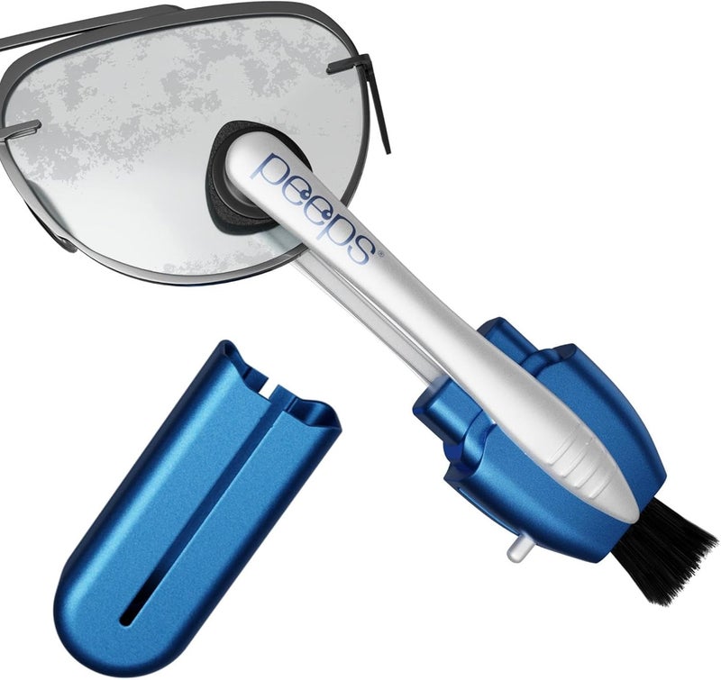 Peeps Glasses Cleaner - for Eyeglasses, Reading Glasses, and More - Lens Cleaner with Carbon Microfiber Tech-Soft Touch Blue-1 Count (Pack of 1) - Image 1