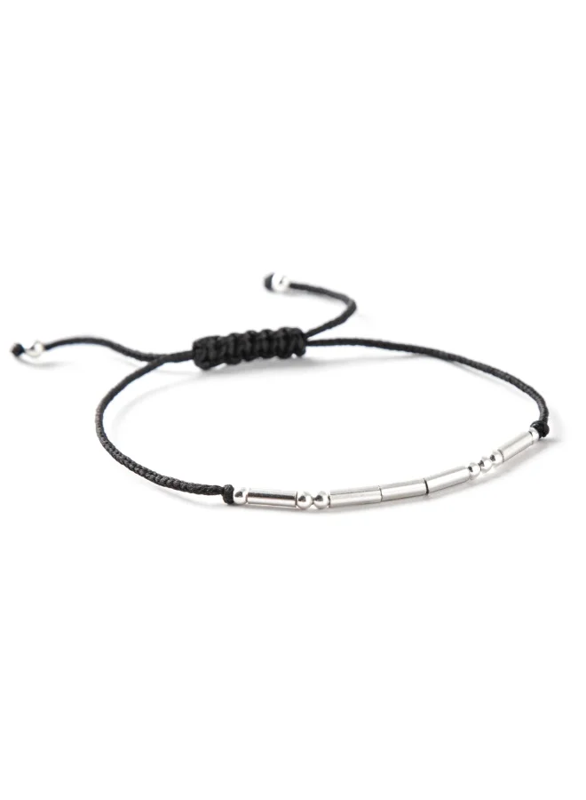 Minza  Minza ” Morse Code ”Pure 925 Sterling Silver, Handmade Bracelet for Women, Woven & Braided Bracelet, 1.00 grams of Silver, Jewelry for Casual & Special Occasion  | Best Price UAE