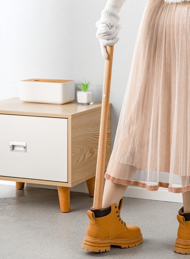 Magnetic Long Handle Wooden Shoe Horn – Easy Wear Tool for Men, Women, Elderly & Kids - Image 4