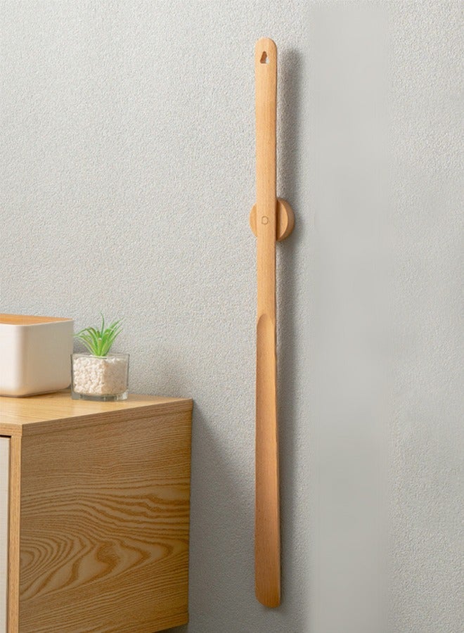 Magnetic Long Handle Wooden Shoe Horn – Easy Wear Tool for Men, Women, Elderly & Kids - Image 2