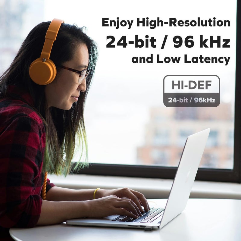 Creative جهاز الإرسال اللاسلكي بلوتوث 5.4 BT-W6 الإبداعي مع صوت سناب دراجون، aptX بدون فقدان، زمن انتقال منخفض ودقة تصل إلى 24 بت / 96 كيلوهرتز، يعمل مع الكمبيوتر/ماك/أجهزة الألعاب - Image 5