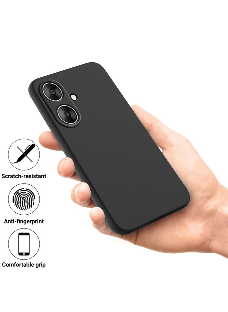 Wtech Xiaomi Redmi 13C 5G 2023 Premium Liquid Silicone Case Cover Black  - Image 2