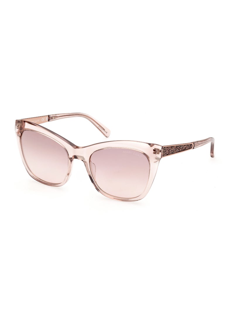 GUESS BY MARCIANO - نظارات شمسية مربعة الشكل للسيدات بمرايا GM080574Z55 - حجم العدسة: 55 مم - وردي - Image 1