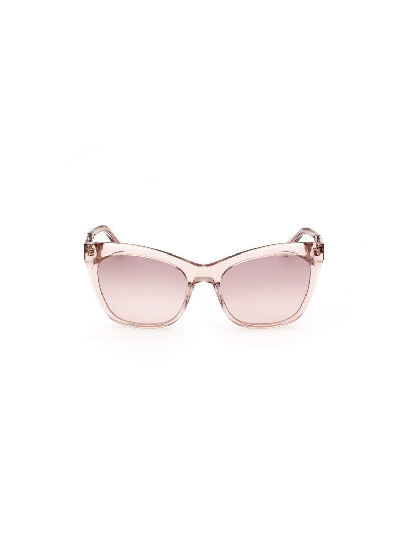 GUESS BY MARCIANO - نظارات شمسية مربعة الشكل للسيدات بمرايا GM080574Z55 - حجم العدسة: 55 مم - وردي - Image 1