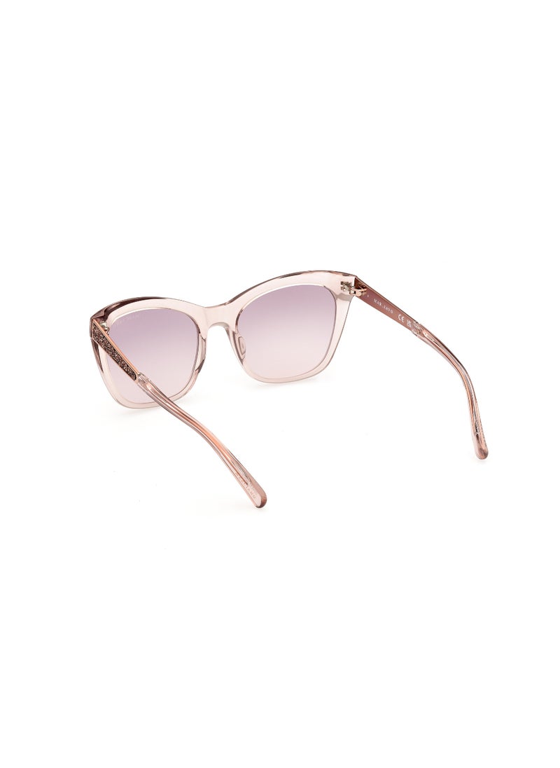 GUESS BY MARCIANO - نظارات شمسية مربعة الشكل للسيدات بمرايا GM080574Z55 - حجم العدسة: 55 مم - وردي - Image 1