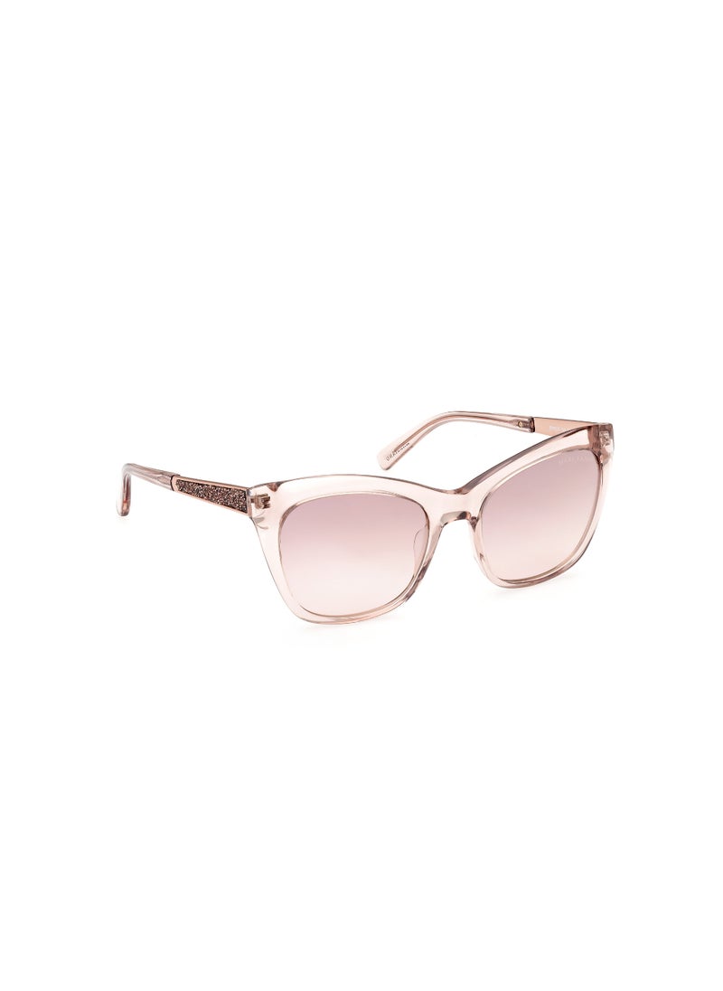 GUESS BY MARCIANO - نظارات شمسية مربعة الشكل للسيدات بمرايا GM080574Z55 - حجم العدسة: 55 مم - وردي - Image 1