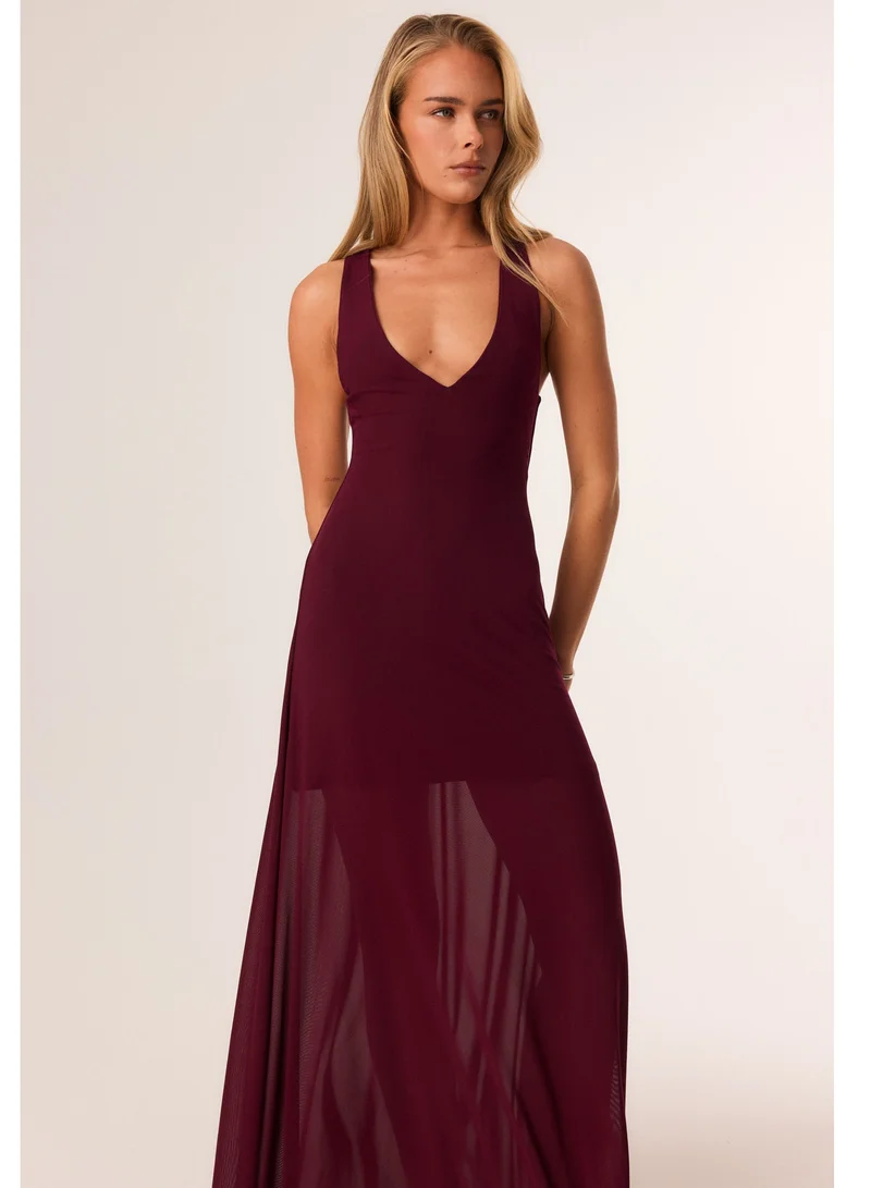 Sndys  Chelsea Deep Neck Maxi Dress for Women | Best Price UAE