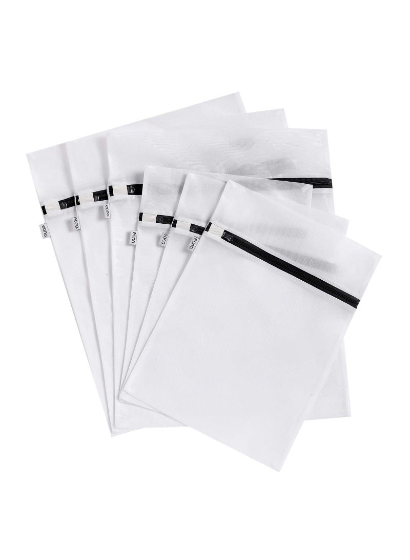 Zikra 6 Pcs/Set Mesh Laundry Bags Reusable Washing Machine Bag Travel Laundry Bags for Dirty Clothes, Mesh Laundry Bags for Delicate Blouse, Hosiery, Underwear, Bra, Shoes, Lingerie Baby Clothes (3L+3M) - Image 1