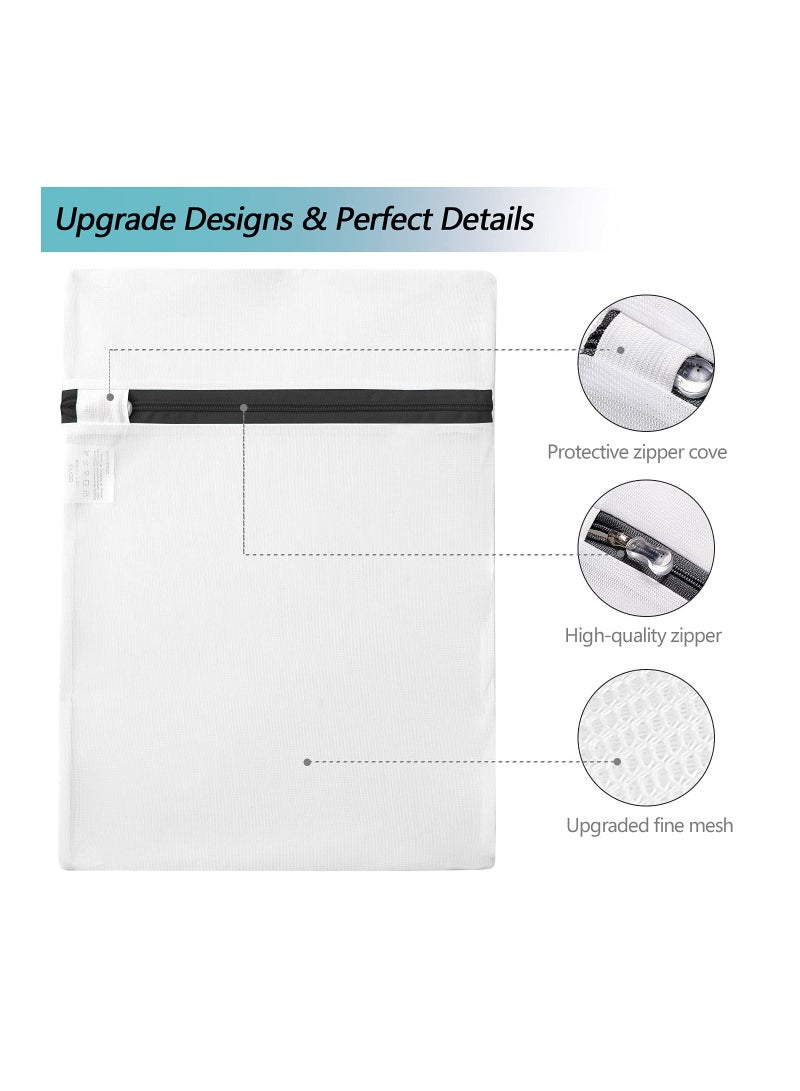 Zikra 6 Pcs/Set Mesh Laundry Bags Reusable Washing Machine Bag Travel Laundry Bags for Dirty Clothes, Mesh Laundry Bags for Delicate Blouse, Hosiery, Underwear, Bra, Shoes, Lingerie Baby Clothes (3L+3M) - Image 2