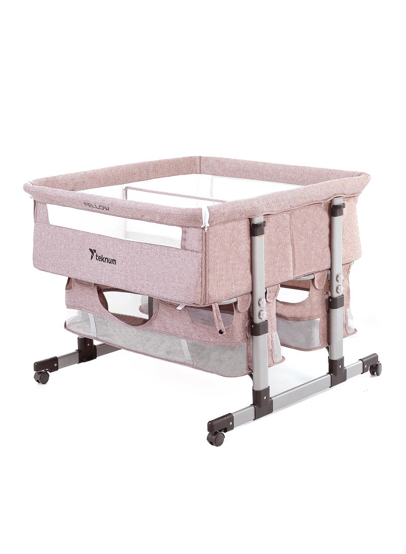 TEKNUM Baby Twin Bed Side With Horizontal Adjustment - Fellow - Ivory - Image 1