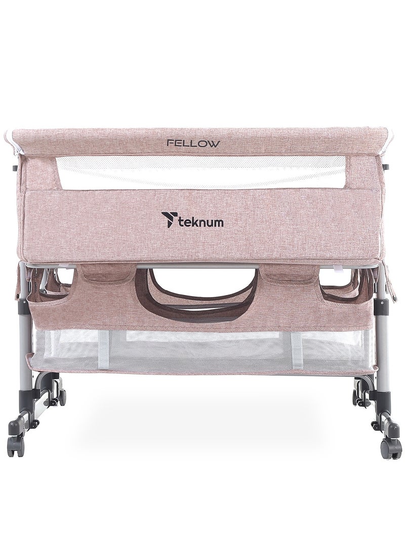 TEKNUM Baby Twin Bed Side With Horizontal Adjustment - Fellow - Ivory - Image 3