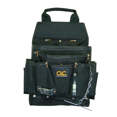 Custom Leathercraft CLC Custom Leathercraft 5505 Professional Electrician's Tool Pouch, Ballistic Poly, 12Pocket , Black - Image 1