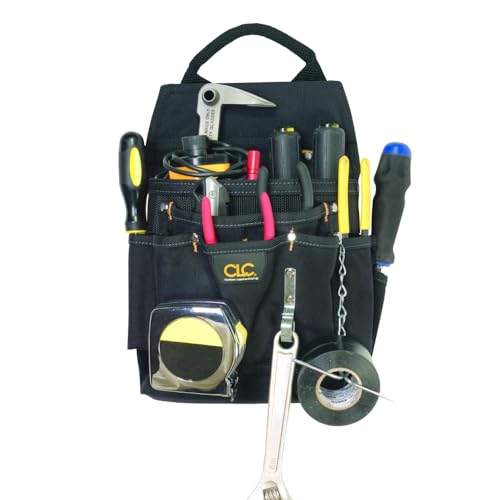 Custom Leathercraft CLC Custom Leathercraft 5505 Professional Electrician's Tool Pouch, Ballistic Poly, 12Pocket , Black - Image 3