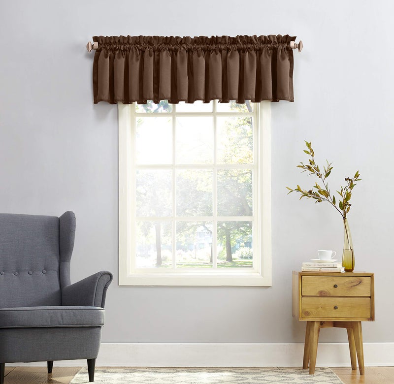 Sun Zero Barrow Energy Efficient Rod Pocket Curtain Valance Pair - Image 3