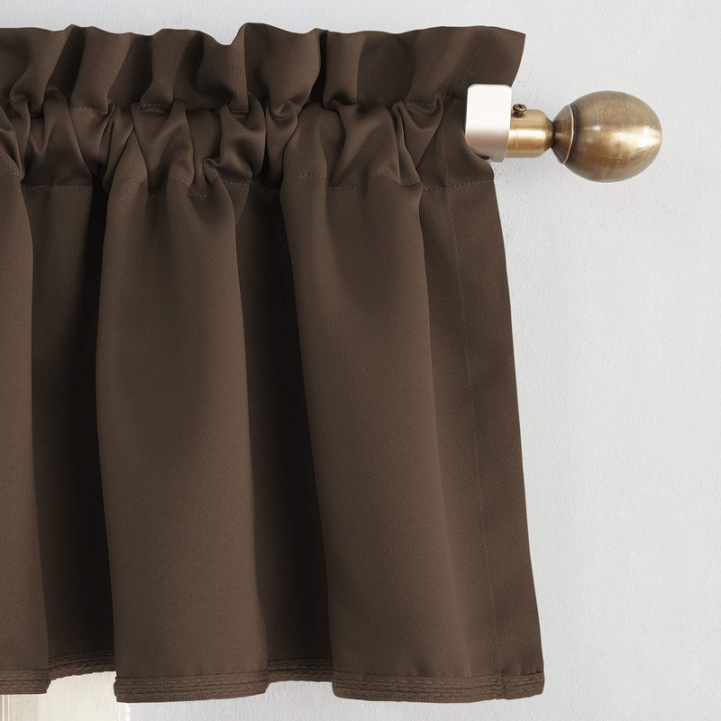 Sun Zero Barrow Energy Efficient Rod Pocket Curtain Valance Pair - Image 2