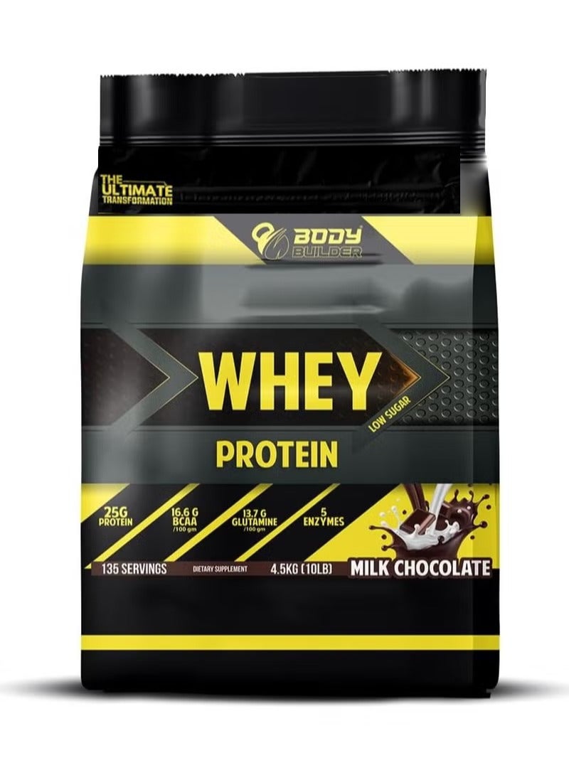 Body Builder Body Builder 100% Whey Protein, Support Muscle Growth and Repair, Fast Absorption, Milk Chocolate Flavor, 10 Lbs - Image 1