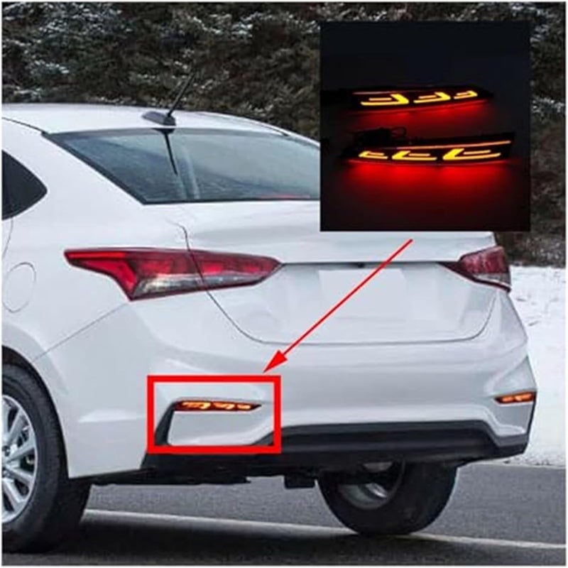 Wivplex Rear Bumper Reflector Brake Light for Hyundai Accent - Image 2