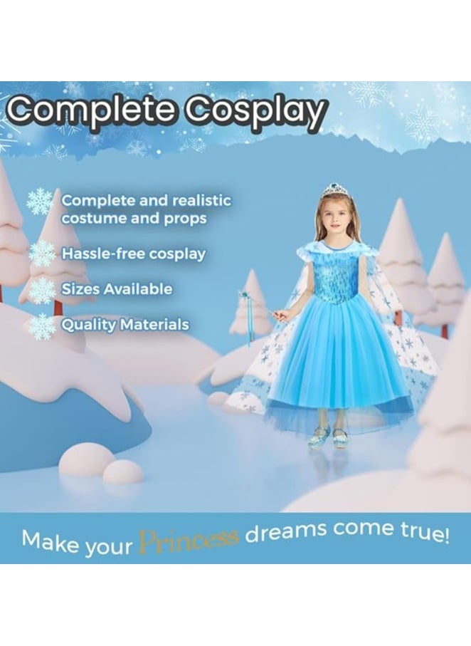 Home Smart Home Smart Girls Queen Costume Dress Cosplay Princess Dress Up for Party Favor or Special Occasion  - Image 5