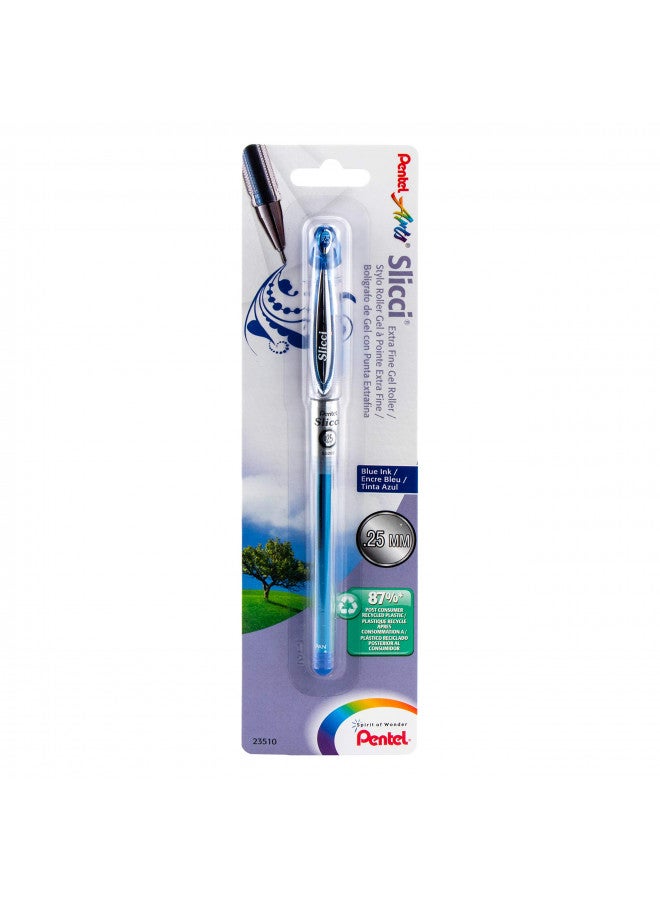 Pentel قلم جل بينتل آرتس سليكسي 0.25 مم فائق الدقة، حبر أزرق، عبوة واحدة (BG202BPC) - Image 1