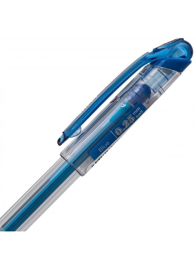 Pentel قلم جل بينتل آرتس سليكسي 0.25 مم فائق الدقة، حبر أزرق، عبوة واحدة (BG202BPC) - Image 3