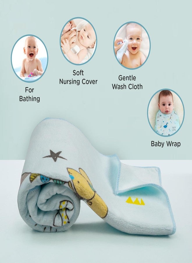 Mee Mee Absorbent|Washable |Reusable |Soft Baby Bath Towel | Cotton Washcloth for Infants, New Born Babies and Toddlers (White) 70X110 CM - Image 3
