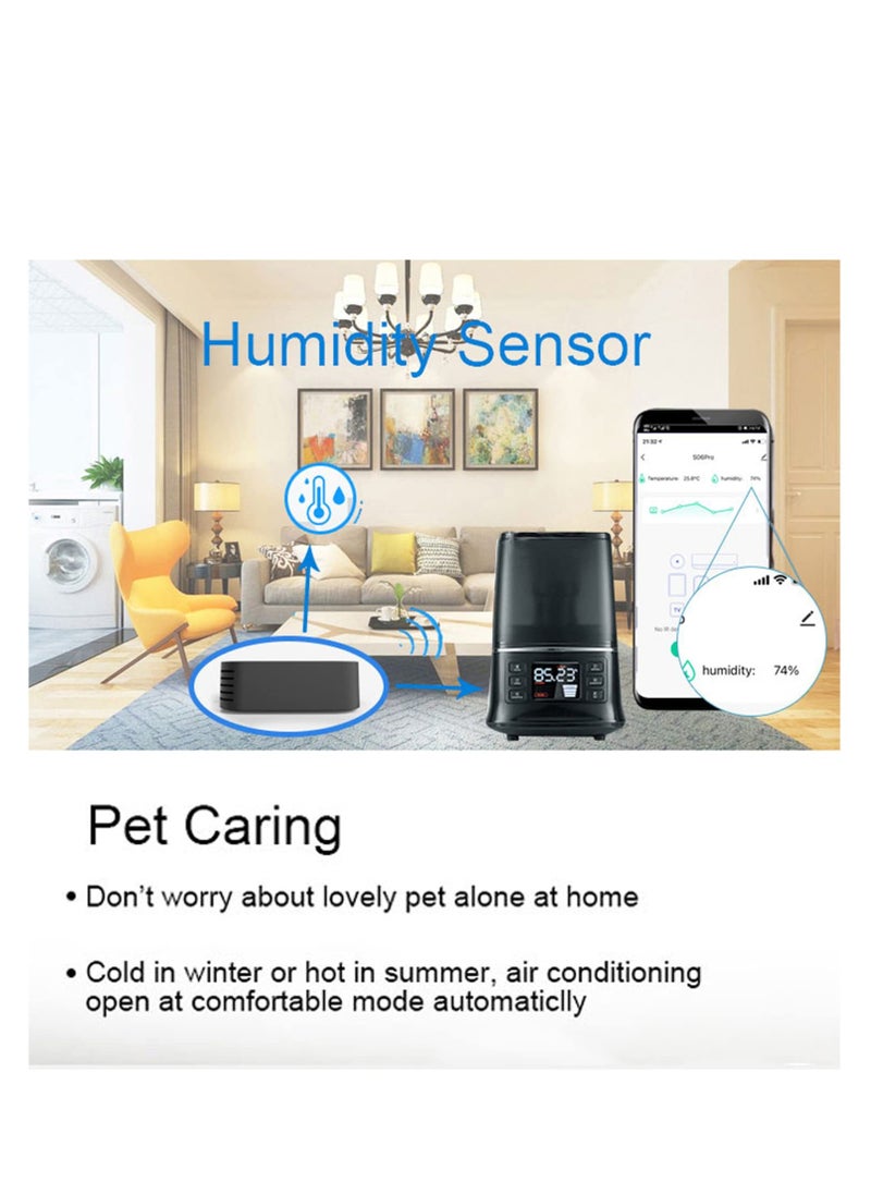 SYOSI - Smart Universal IR Blaster with Temperature Humidity Monitor,Tuya Universal IR Remote Control with LCD Display,for TV Air Conditioner STB Audio, Works with Alexa, Google Home, IFTTT - Image 1