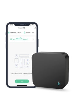Smart Universal IR Blaster with Temperature Humidity Monitor,Tuya Universal IR Remote Control with LCD Display,for TV Air Conditioner STB Audio, Works with Alexa, Google Home, IFTTT