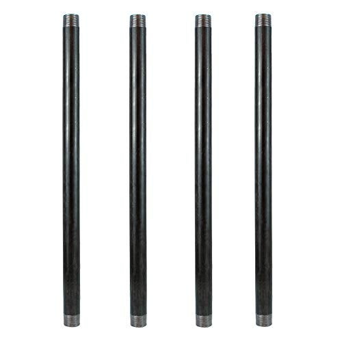 GeilSpace 34 24 Heavy Duty PreCut Grey Metal Pipe Industrial Steel Fits Standard 34 Inch Threaded Pipes and Fittings Vintage DIY Industrial Shelving 34 24 Grey