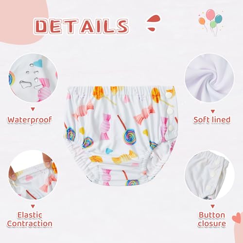 Durio 2PCS Reusable Swim Diapers - Toddler Baby Swim Diaper Soft and Waterproof for Swimming Lessons Boys and Girls - Image 5