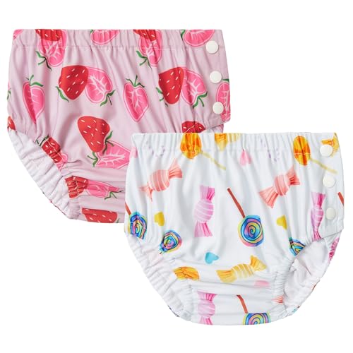 Durio 2PCS Reusable Swim Diapers - Toddler Baby Swim Diaper Soft and Waterproof for Swimming Lessons Boys and Girls - Image 1