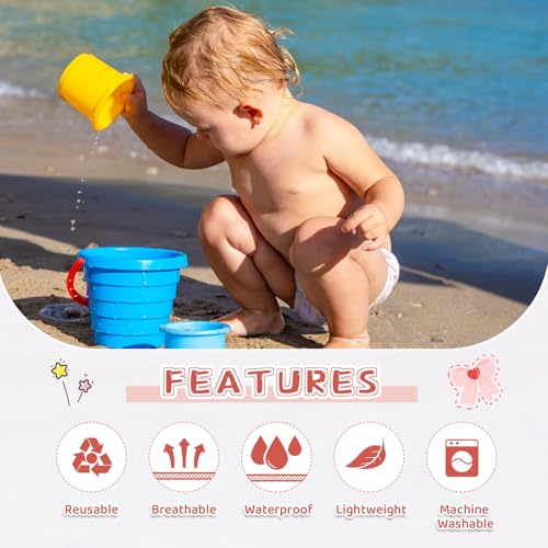 Durio 2PCS Reusable Swim Diapers - Toddler Baby Swim Diaper Soft and Waterproof for Swimming Lessons Boys and Girls - Image 4