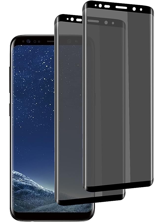 PROMASS Compatible with Samsung Galaxy S8 Privacy Screen Protector Glass, Anti-Spy Tempered Glass Film Screen Replacement for Samsung Galaxy S8,2 Pack 5.8'' - Image 1