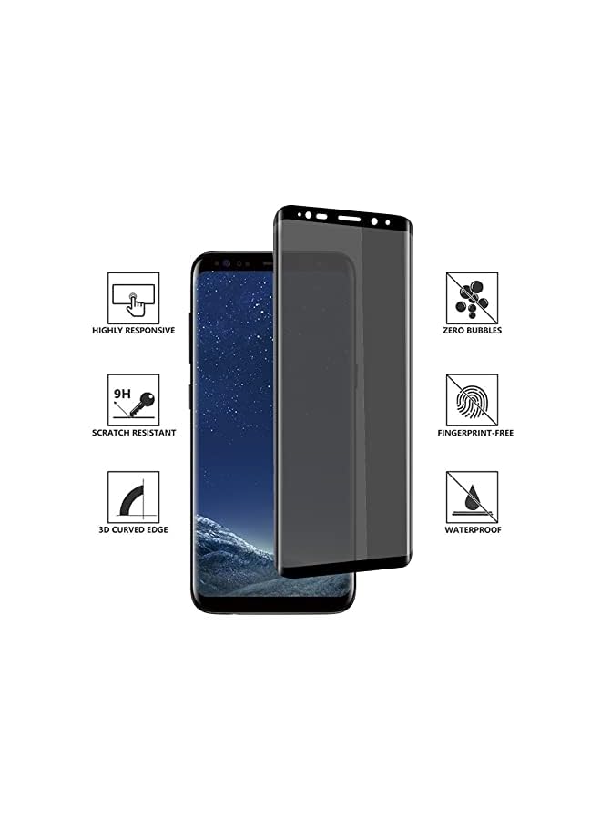 PROMASS Compatible with Samsung Galaxy S8 Privacy Screen Protector Glass, Anti-Spy Tempered Glass Film Screen Replacement for Samsung Galaxy S8,2 Pack 5.8'' - Image 4