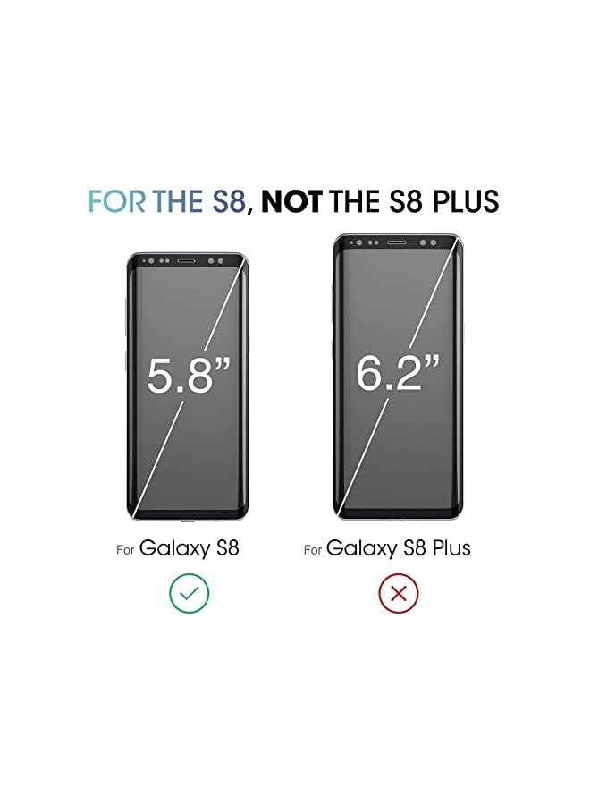 PROMASS Compatible with Samsung Galaxy S8 Privacy Screen Protector Glass, Anti-Spy Tempered Glass Film Screen Replacement for Samsung Galaxy S8,2 Pack 5.8'' - Image 3