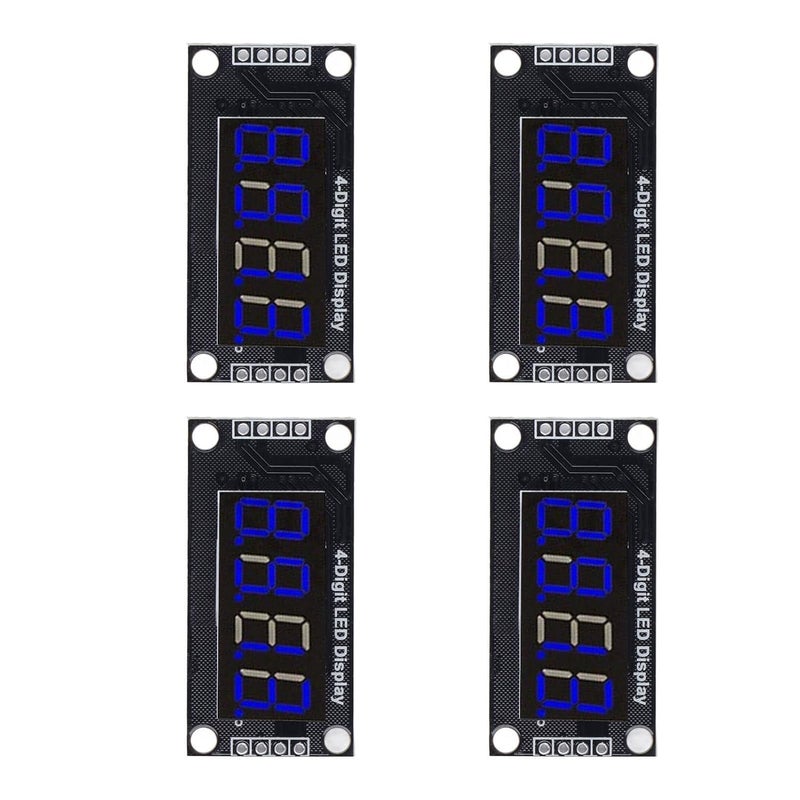 تصميم منتشر عالميا شاشة عرض أنبوب رقمية Fydun، 4 مجموعات من شاشات LED ذات 7 أجزاء رقمية 0.36 بوصة مع شريحة تشغيل TM1637، لوحة حمراء MRA110B (زرقاء MRA110D) - Image 5